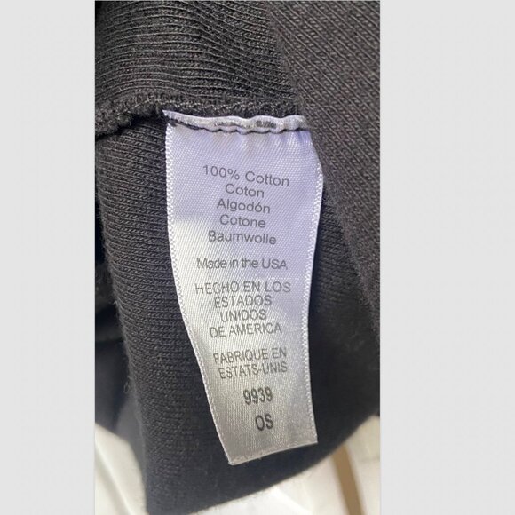 Michael Stars 100% Cotton Black V Neck Stretchy Size OS - Picture 4 of 4